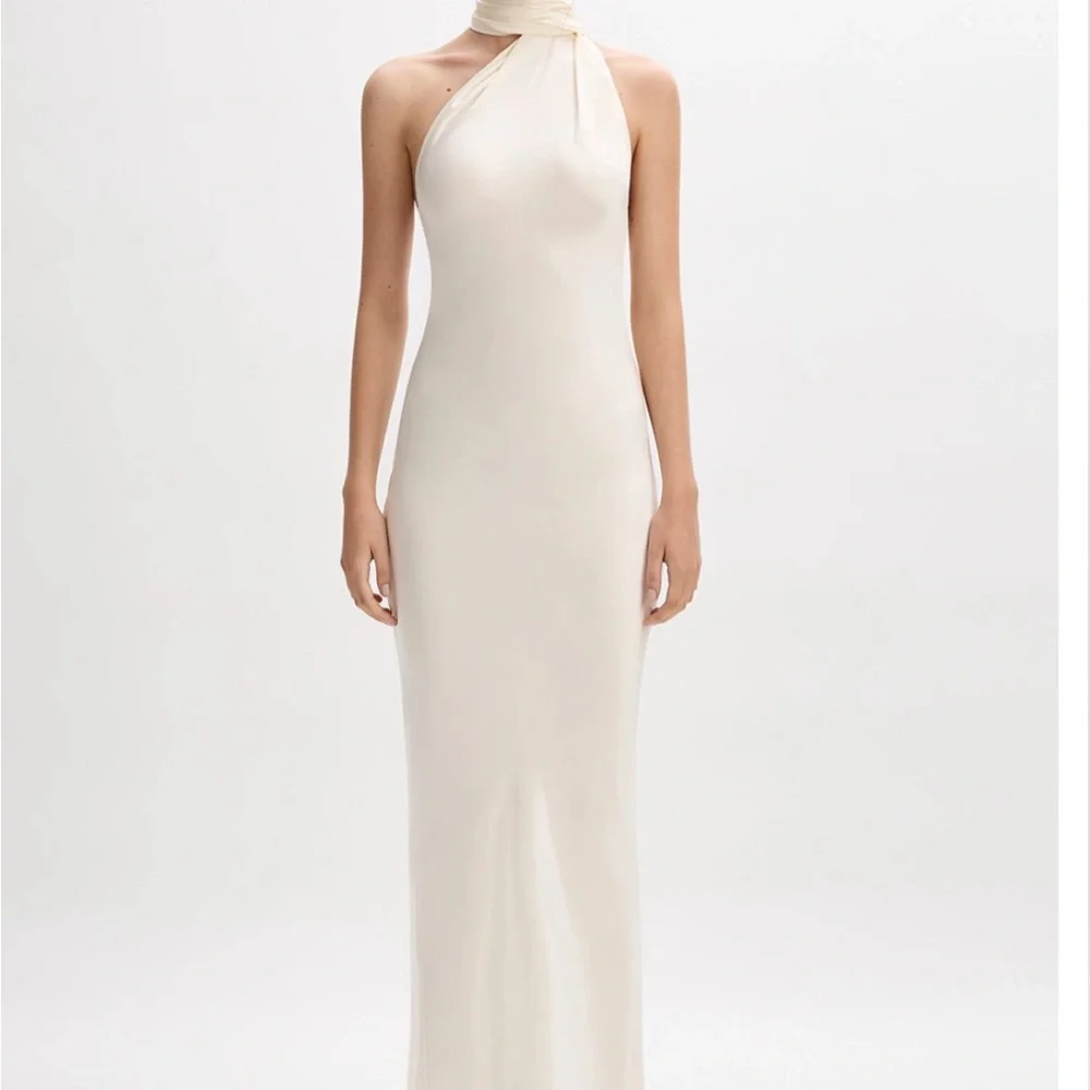 Beare Park Silk Satin Neck Tie Dress size 8 (us 4) - Picture 2 of 5